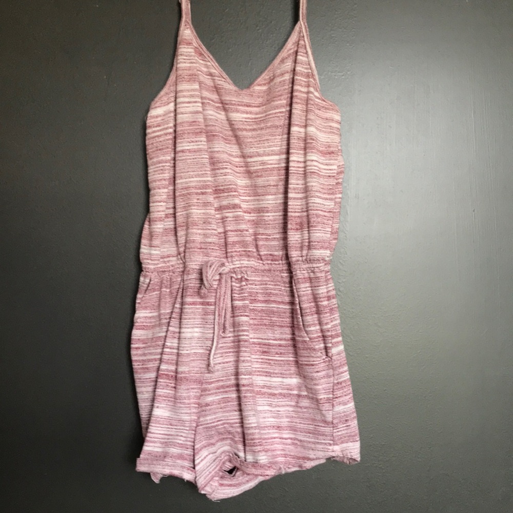 Mossimo red and white romper